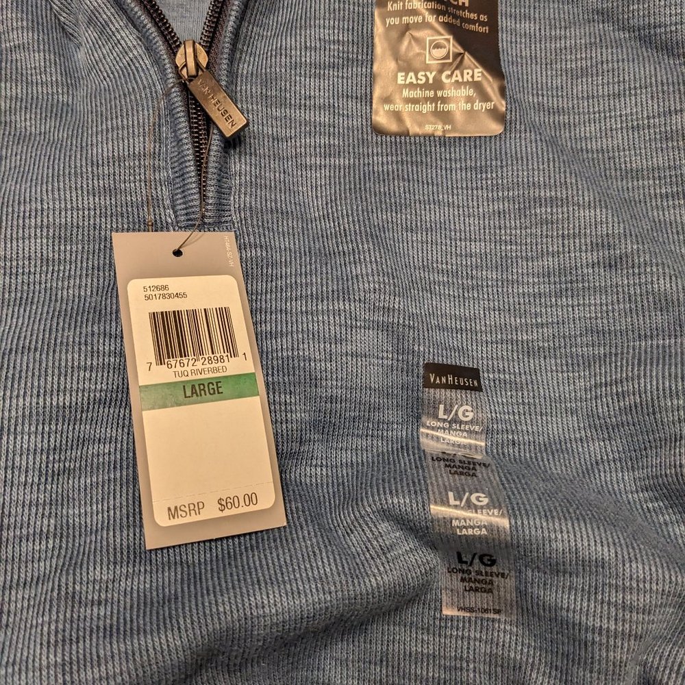 NWT Blue Quarter Zip Sweater - Picture 4 of 6